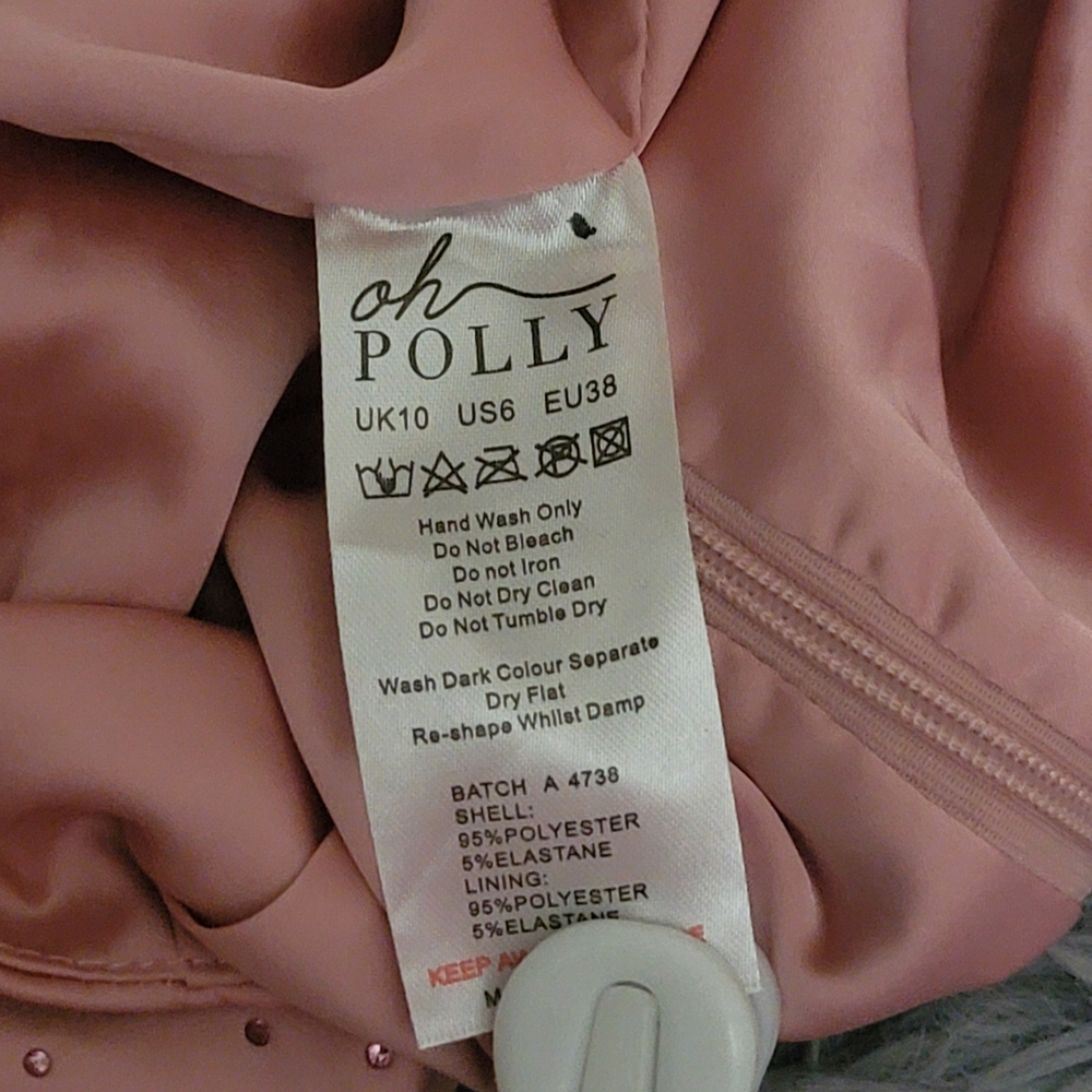 NWT Oh Polly Pink Bling Regal Fantasy Assymetrical Dress - Picture 12 of 14